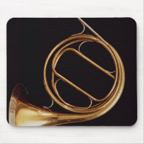 French Horn, by Marcel Auguste Raoux Mousepad