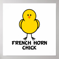 French Horn Chick Print