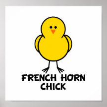 French Horn Chick Print