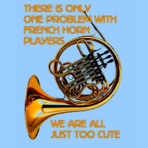 marching band t-shirt: French Horn Cutie