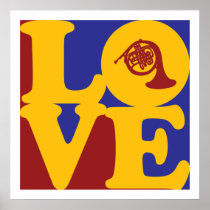 French Horn Love Print