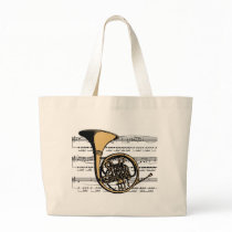 French Horn musical 06 B Tote Bag