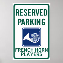 French Horn Players Parking Poster