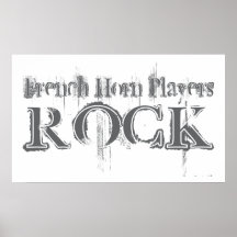 French Horn Players Rock Poster