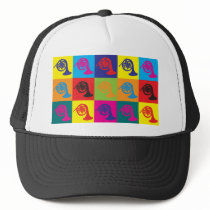 French Horn Pop Art Mesh Hat