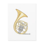 french horn post card