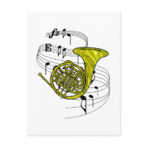 French Horn Postcard