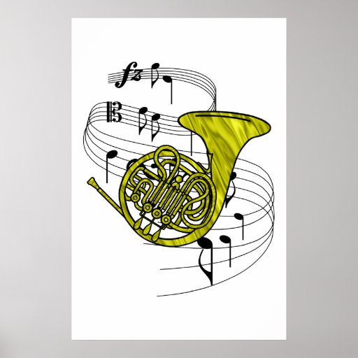 French Horn Poster Zazzle