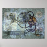 French Horn Steampunk Medley Print