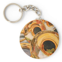 French Horns Musician Funny Frog Escape Artist Keychains