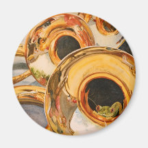 French Horns Musician Funny Frog Escape Artist Refrigerator Magnets
