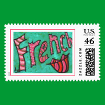 French Kiss - postage stamp stamps