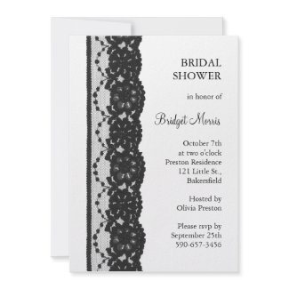 French Lace Bridal Shower (white) zazzle_invitation