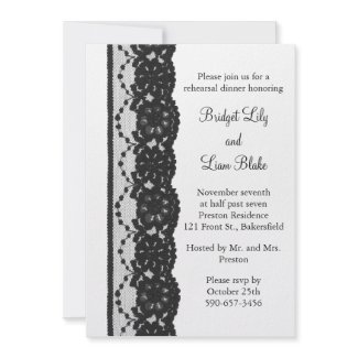 French Lace Rehearsal Dinner (white) zazzle_invitation