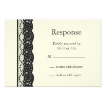 French Lace RSVP (ivory) Custom Announcement