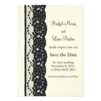 French Lace Save the Date (ivory)