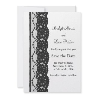 French Lace Save the Date (white) zazzle_invitation