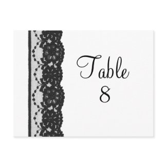 French Lace Table Numer Postcard (white) zazzle_postcard