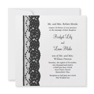 French Lace Wedding Invitation (white) zazzle_invitation