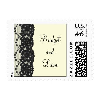 French Lace Wedding Stamp (ivory) stamp