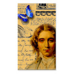 french lady with butterffly store hang tags business card templates