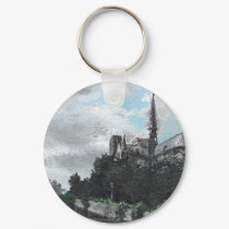 French Landscape Keychain by ArtsyRavenclaw French Landscape Keychain