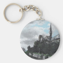 French Landscape Keychain