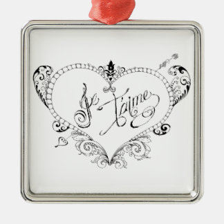 French Love Quote Christmas Ornament