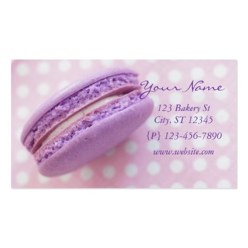 French Macaron Pastry Business Card (back side)
