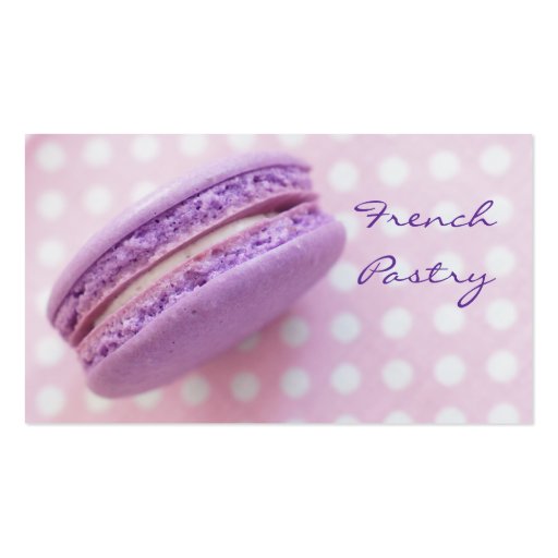 French Macaron Pastry Business Card (front side)