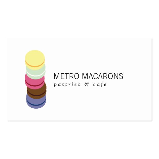 FRENCH MACARON STACK LOGO for Bakery, Pastry Chef Business Card Template
