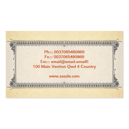 French macarons bakery business card (back side)