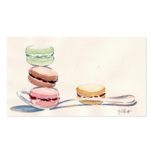 French Macarons Biz Card Business Card (back side)