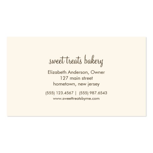 French Macarons Business Card Template (back side)