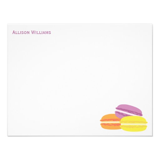 French Macarons Custom Note Cards