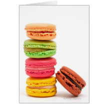French macaroons greeting cards