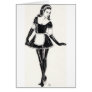 French Maid Sexy in PVC Greeting Card