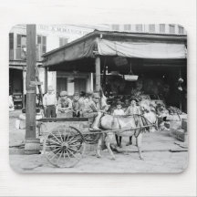 French Market, New Orleans, 1910 Mousepad