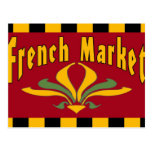 French Market Sign Postcard