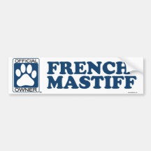 French Mastiff Blue Bumper Sticker