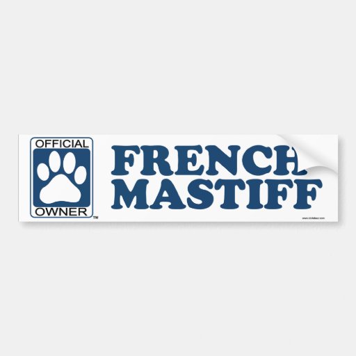 French Mastiff Blue Bumper Sticker