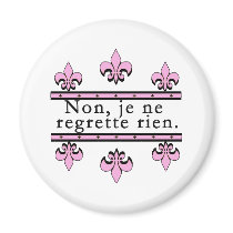 French No Regrets Products magnets
