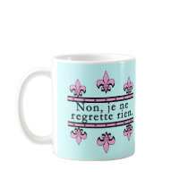 French No Regrets Products mugs by FrenchBaby French No Regrets Products mugs