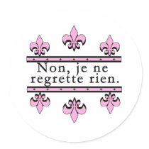 French No Regrets Products stickers by FrenchBaby French No Regrets Products stickers