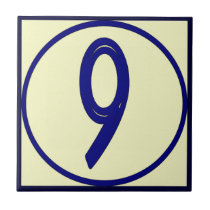 French Number Tile 6 or 9 tiles
