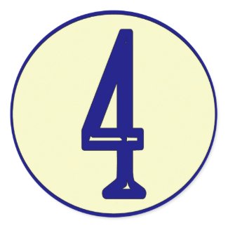 French Numbers Vinyl House Numbers Sign Round Stickers
