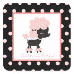 French Paris Poodle Square Envelope Seals (20) Stickers