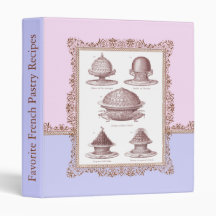 French Pastry Chef's Elegant Recipe Notebook Binders