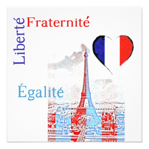 French patriotic invite (front side)