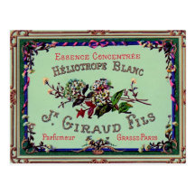 French Perfume Label PostCard